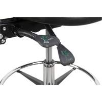 Heavy-Duty Ergonomic Stool, Stationary, Adjustable, 39” - 48”, Polyurethane Seat, Black Consource