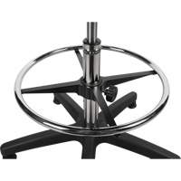Heavy-Duty Ergonomic Stool, Stationary, Adjustable, 39” - 48”, Polyurethane Seat, Black Consource