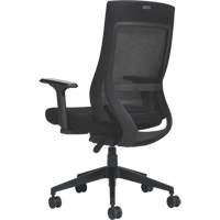 Chaise &agrave; dossier moyen avec m&eacute;canisme &agrave; basculement synchronis&eacute; &agrave; d&eacute;tection de poids , Mailles, Noir Consource