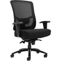 Chaise &agrave; dossier haut avec m&eacute;canisme &agrave; basculement synchronis&eacute; robuste Raven 400, Mailles, Noir, Capacit&eacute; 400 lb Consource