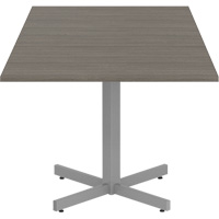 Table carr&eacute;e &agrave; hauteur r&eacute;glable Newland, 36" lo x 36" la x 29" h, Dessus de 1", Stratifi&eacute;, Brun Consource