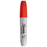 Marqueur permanent, Rouge, Pointe Ciseau Consource