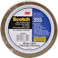 Scotch&reg; 355 Box Sealing Tape, Hot Melt Adhesive, 3.4 mils, 48 mm (1-22/25") x 50 m (164') Consource
