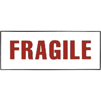&eacute;tiquettes pour traitement sp&eacute;cial Fragile, 6" lo x 2" la, Rouge/blanc Consource
