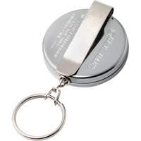 Original Series Retractable Keychain, Chrome, 24" Cable, Belt Clip Attachment Consource