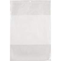White Block Poly Bags, Reclosable, 12" x 9", 2 mils Consource