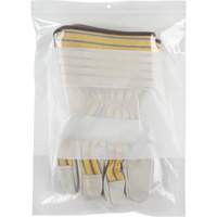 White Block Poly Bags, Reclosable, 12" x 9", 2 mils Consource