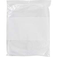 White Block Poly Bags, Reclosable, 15" x 12", 2 mils Consource