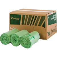 Sacs certifi&eacute;s compostables, R&eacute;gulier, 48" lo x 42" la, Transparent, Capacit&eacute; de 242 L (55 gal.) Consource