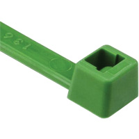 Attaches de c&acirc;bles s&eacute;rie T, Longueur 8", R&eacute;sistance &agrave; la traction 50 lb, Vert Consource