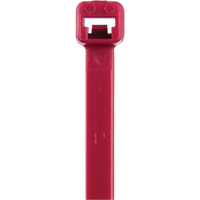 Attaches de c&acirc;bles s&eacute;rie T, Longueur 8", R&eacute;sistance &agrave; la traction 50 lb, Rouge Consource