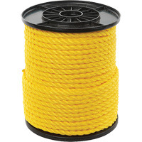 3/8" Yellow Twisted 3-Strand Rope, Polypropylene, 250' Consource
