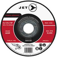 A24R Power Abrasive Grinding Wheel, 4-1/2" x 1/4", 7/8" Arbor, Type 27 Consource