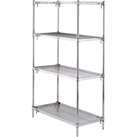 Shelving Unit, 4 Tiers, 36" W x 63" H x 18" D Consource