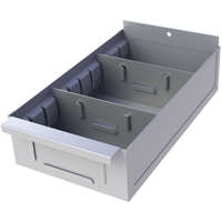 Interlok Boltless Shelving Shelf Box, Steel, 11-5/8" W x 12" D x 2-3/4" H, Light Grey Consource