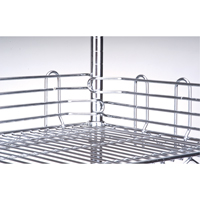 Rebord pour &eacute;tag&egrave;re en treillis chromat&eacute; Consource