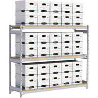 &eacute;tag&egrave;re-classeur de grande largeur, Acier, 3 Tablettes, 72" la x 18" p x 60" h Consource