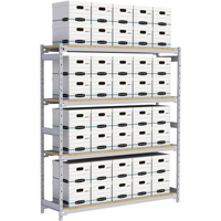 &eacute;tag&egrave;re-classeur de grande largeur, Acier, 4 Tablettes, 72" la x 18" p x 84" h Consource