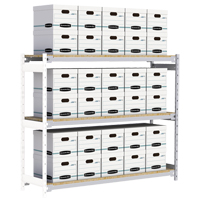 &eacute;tag&egrave;re-classeur de grande largeur, Acier, 3 Tablettes, 72" la x 18" p x 60" h, Ensemble Ajout Consource