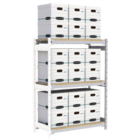 &eacute;tag&egrave;re-classeur de grande largeur, Acier, 3 Tablettes, 42" la x 18" p x 60" h, Ensemble Ajout Consource