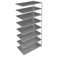 &eacute;l&eacute;ment de rayonnage, Acier galvanis&eacute;, Montant &agrave; fente, Capacit&eacute; 275 lb, 48" la x 96" h x 24" p Consource