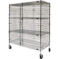 Chariot de s&eacute;curit&eacute;, Chrom&eacute;, 60" x 69" x 24", Capacit&eacute; 500 lb Consource