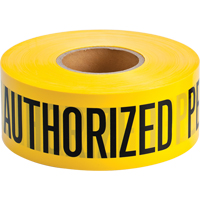 Rubans pour barricades, Anglais, 3" la x 1000' lo, 2 mils, Noir sur jaune Consource