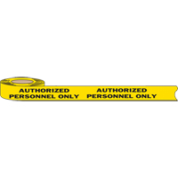 Rubans pour barricades, Anglais, 3" la x 1000' lo, 2 mils, Noir sur jaune Consource