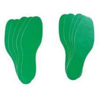 Floor Marking Labels, Footprint, 12" L x 3.75" W, Green, Vinyl Consource