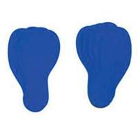 Floor Marking Labels, Footprint, 12" L x 3.75" W, Blue, Vinyl Consource
