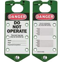 Labeled Lockout Hasps, Green Consource