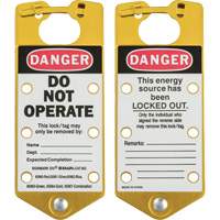 Labeled Lockout Hasps, Yellow Consource