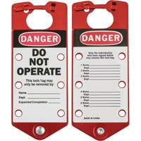 Labeled Lockout Hasps, Red Consource