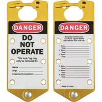 Labeled Lockout Hasps, Yellow Consource