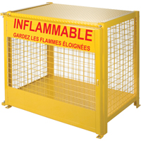 Gas Cylinder Cabinets, 6 Cylinder Capacity, 44" W x 30" D x 37" H, Yellow Consource