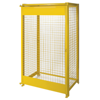 Gas Cylinder Cabinets, 10 Cylinder Capacity, 44" W x 30" D x 74" H, Yellow Consource