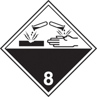 TDG Shipping Labels, Class 8, Corrosives, Paper Consource
