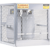 Aluminum LPG Cylinder Locker Storage, 4 Cylinder Capacity, 30" W x 32" D x 33-1/2" H, Silver Consource