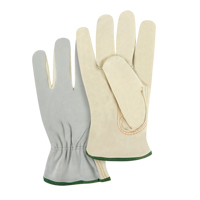 Split Back Driver's Gloves, Medium, Grain Cowhide Palm Consource