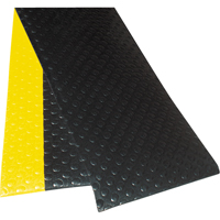 No. 417 Bubble Sof-Tred With Dyna-Shield Mats, Bubbled, 3' x 12' x 1/2", Black/Yellow, PVC Consource
