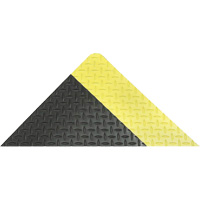 Saddle Trax Anti-Fatigue & Ergonomic Floor Mat, Diamond, 2' x 3' x 1", Black/Yellow, Vinyl Consource