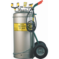 Douche oculaire autonome avec chariot, Pressuris&eacute;, Capacit&eacute; 7 gal., Conformit&eacute; ANSI Z358.1 Consource