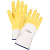 Gants enduits au fini rugueux, 10/T-Grand, R&ecirc;vetement Latex de caoutchouc, Enveloppe en Coton Consource