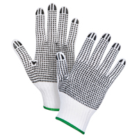Double-Sided Dotted String Knit Gloves, Poly/Cotton, Double Sided, 7 Gauge, Medium Consource