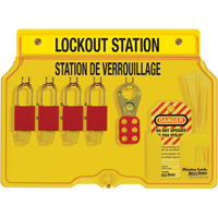 Station de verrouillage, Cadenas Aluminium, Capacit&eacute; de 4, Cadenas Compris Consource