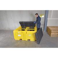 GRV Spill Pallet Plus sans drain, Capacit&eacute; de d&eacute;versement 365 gal. US, 62" x 62" x 28" Consource