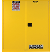 Armoires Sure-Grip EX pour entreposage de barils &agrave; la verticale, Capacit&eacute; de 60 gal. US, 2 barils, Jaune Consource