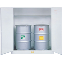 Armoires de s&eacute;curit&eacute; pour d&eacute;chets dangereux, Capacit&eacute; de 55 gal. US, Blanc Consource