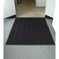 Waterhog&reg; Eco Elite Matting, Wiper/Scraper, 6' x 6' x 3/8", Black Smoke Consource