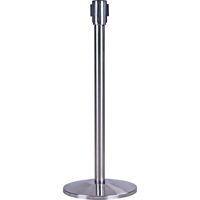 Poteau r&eacute;cepteur pour barri&egrave;res sur pieds pour le contr&ocirc;le des foules, Hauteur de 35", Acier inoxydable Consource